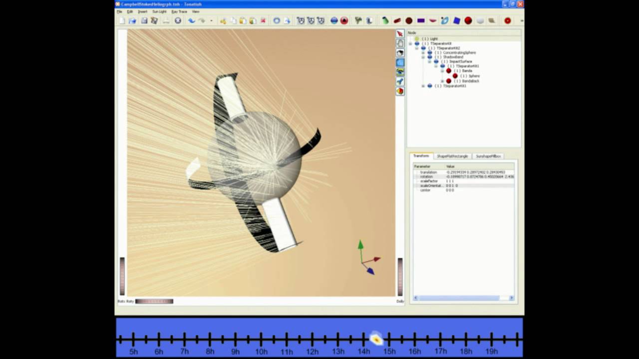 Simulation of the Campbell-Stokes sunshine recorder