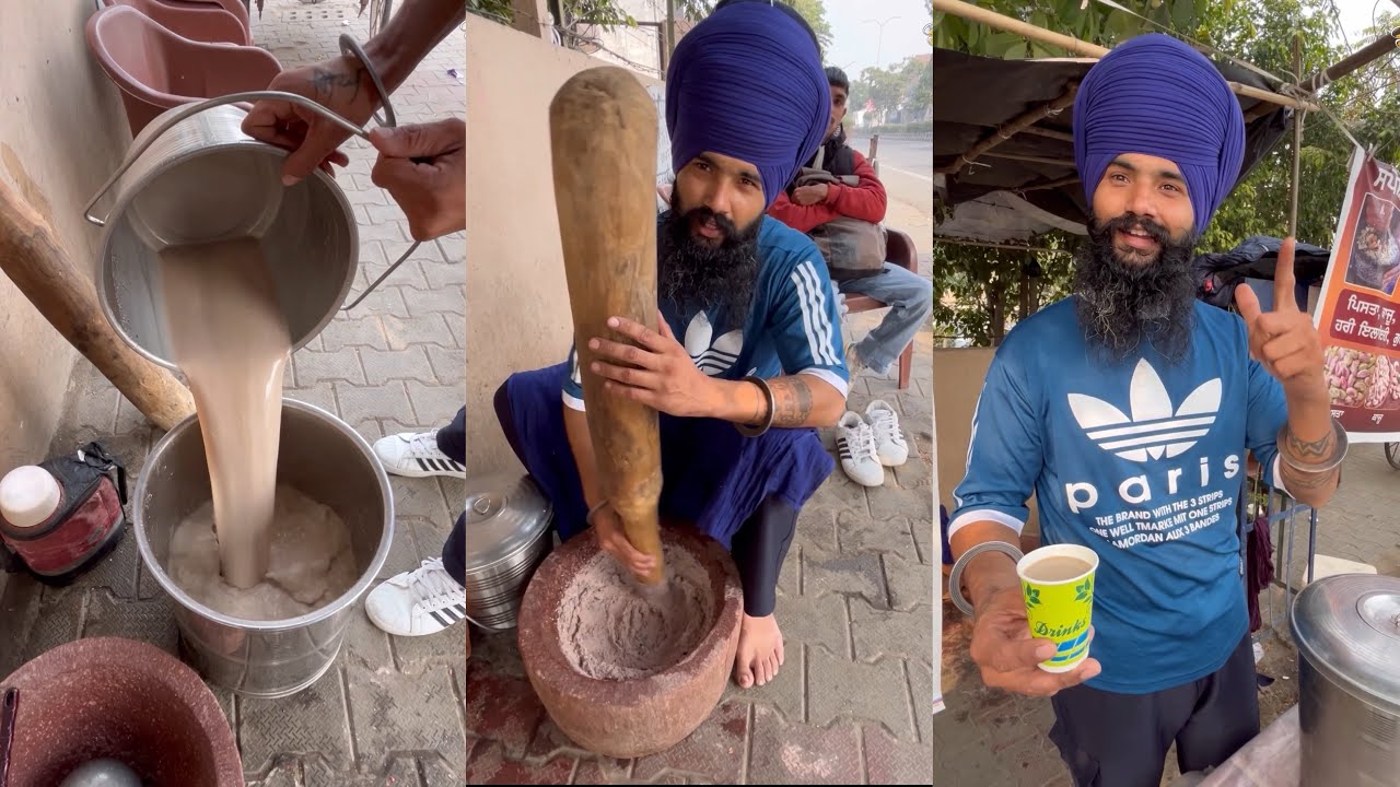 Sardar Ji selling Desi Indian Protein Shake SHARDAI in Ludhiana 😱😱 Most Powerful Shake 😍😍