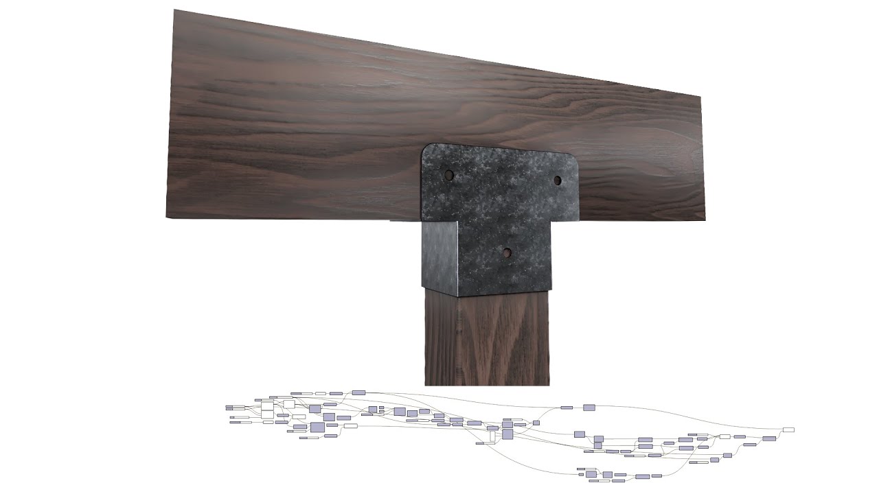Post and Beam Connection Part2 Parametric Architecture and Design Rhino and Grasshopper Tutorial