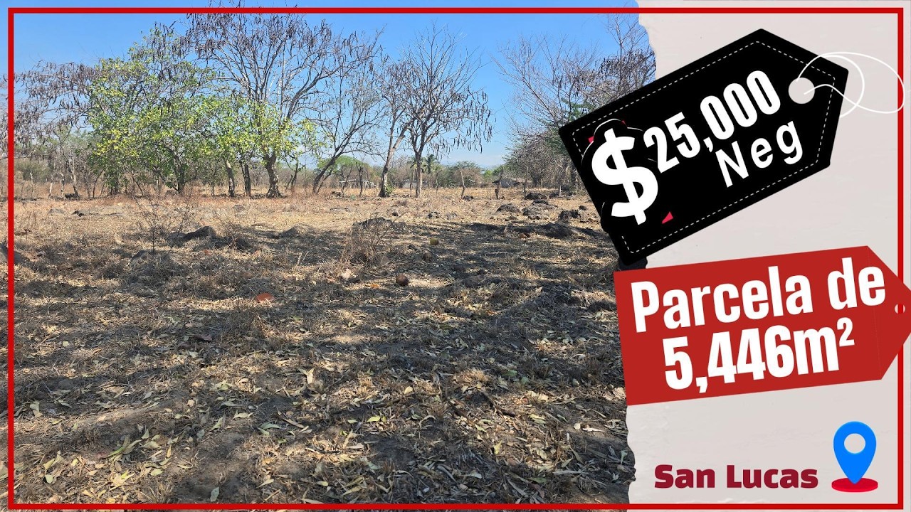 Parcela de 5,446m² con Topografía Completamente plana y con accesibilidad a Servicios Básicos.