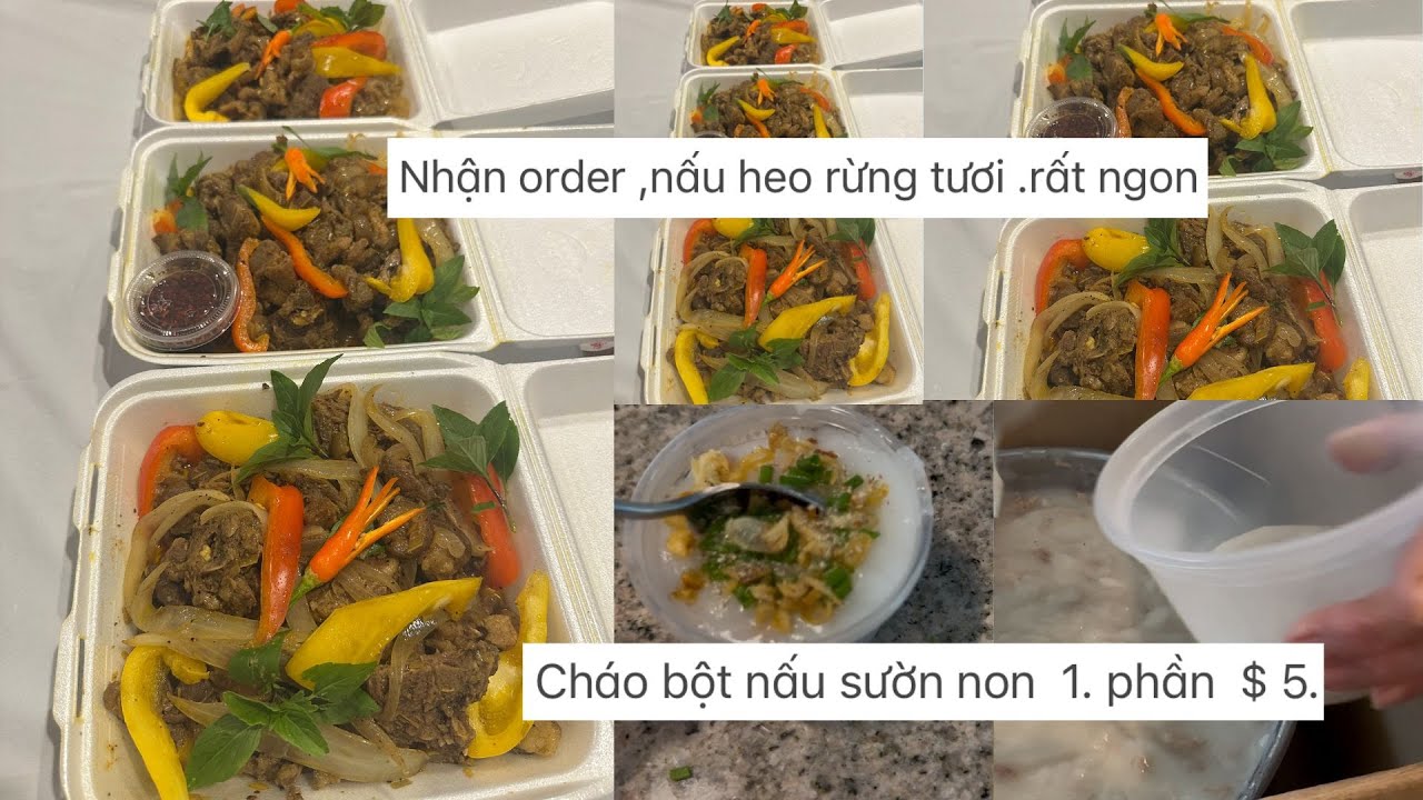 Nhận order ,nấu heo rừng tươi .Cháo bột nấu sườn non 1phần 5. Đt.đt:469-288-6460-hồng Minh ❤️🥰#  682