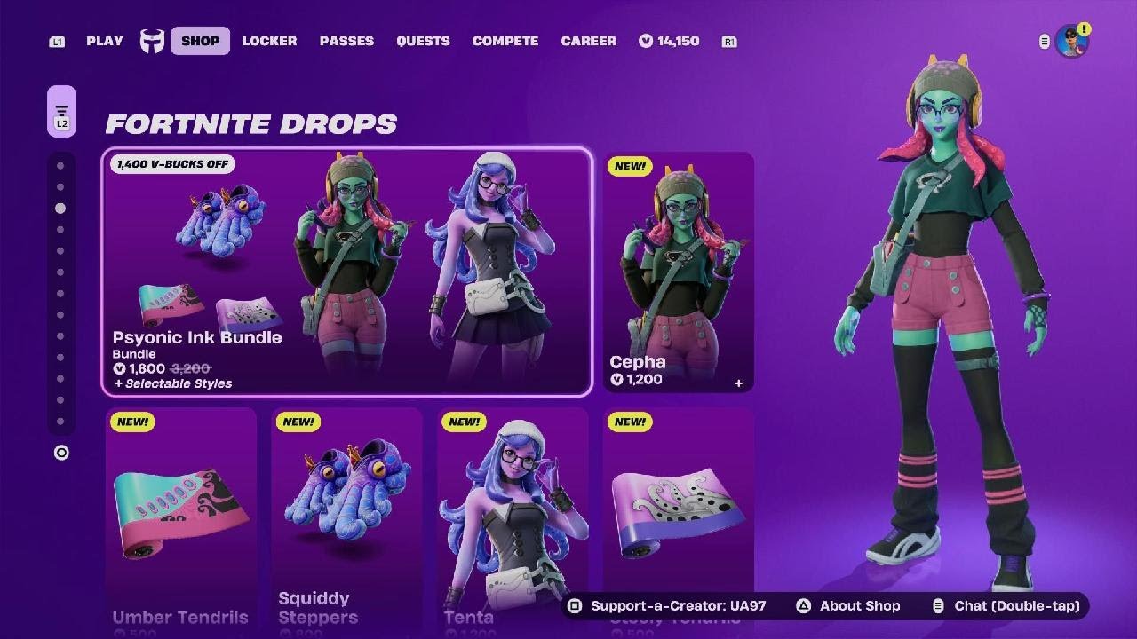 New Psyonic Ink Bundle & New GO! Emote! Fortnite Item Shop January 22nd 2026!