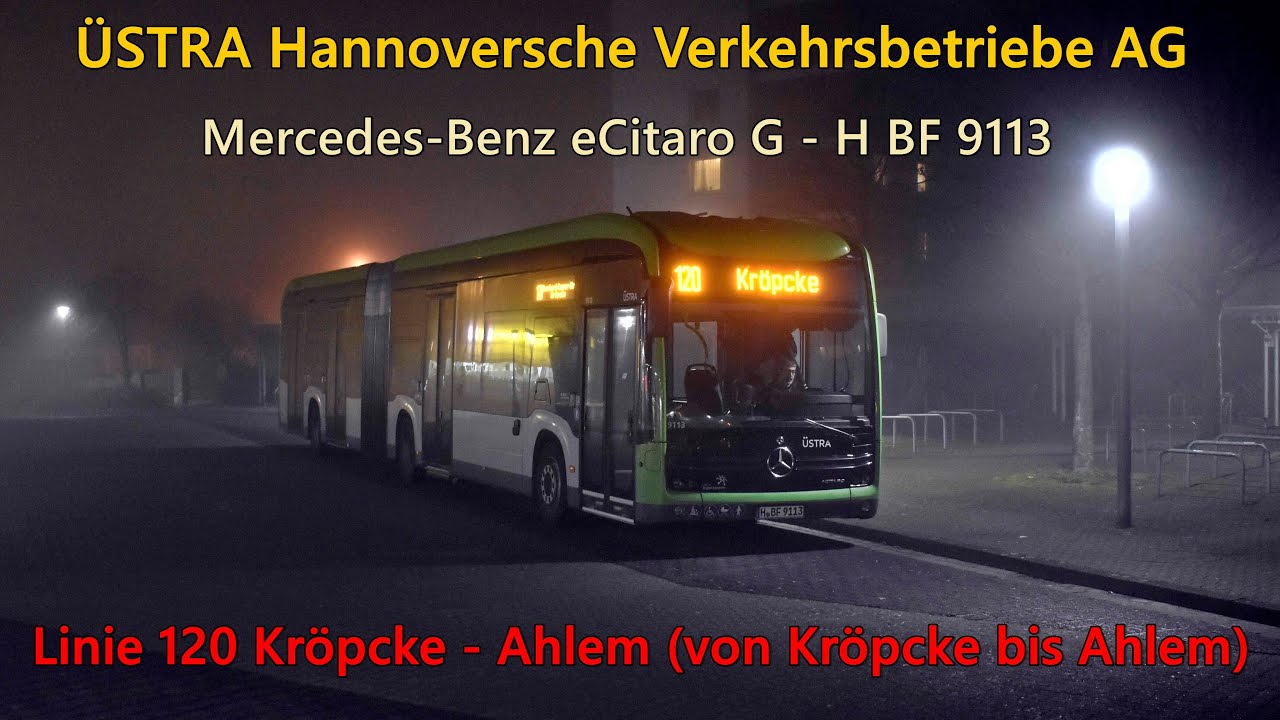 [Sound] Bus Mercedes-Benz eCitaro G von ÜSTRA Hannoversche Verkehrsbetriebe AG - H BF 9113