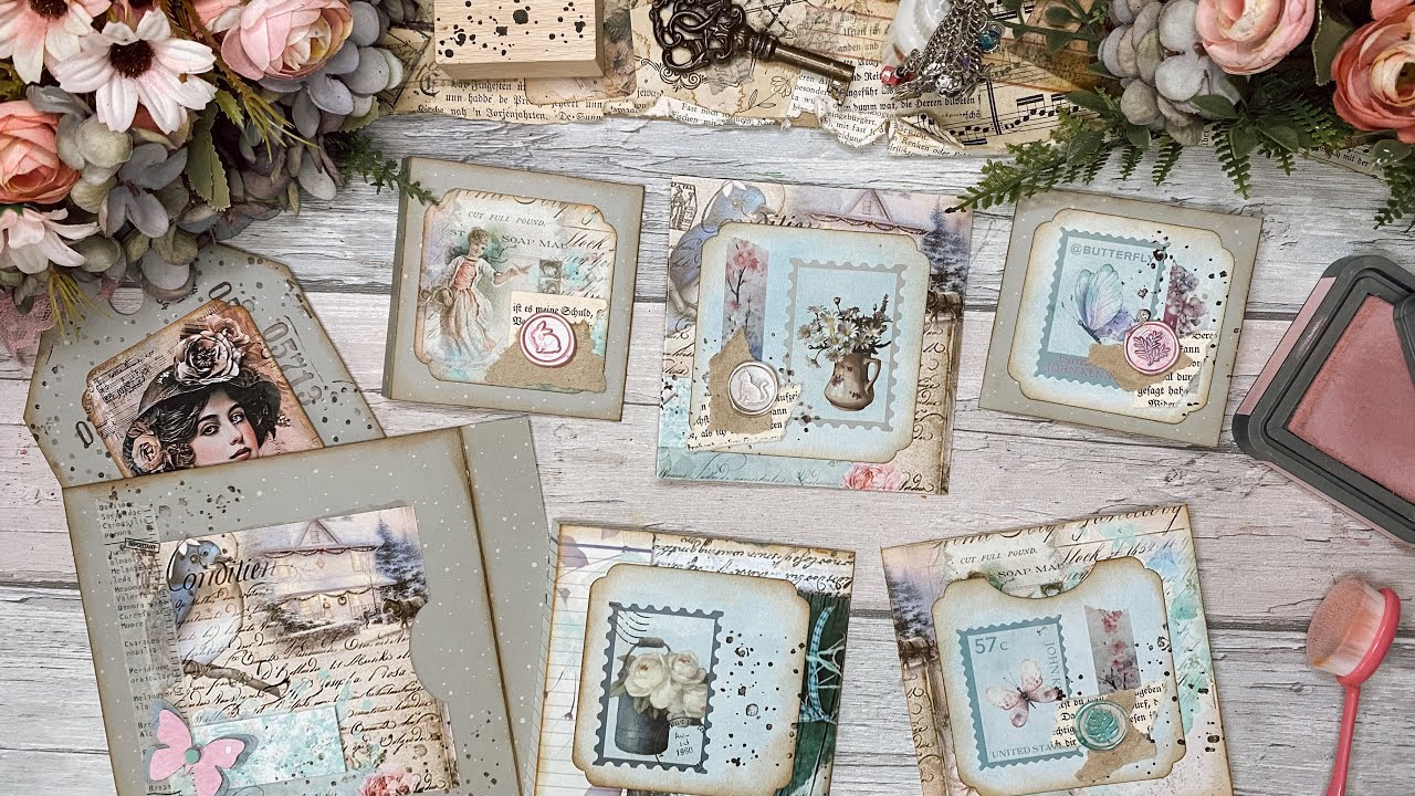 Junk Journal / deutsch / Flip Outs mit Pocket und Mini-Collage / Ideal auch für Anfänger