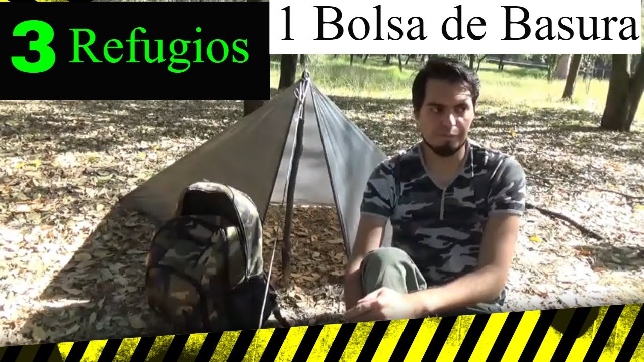 3 Refugios Con Bolsa de Basura