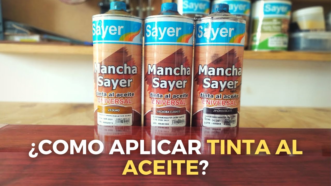 ¿Cómo APLICAR TINTA AL ACEITE? MANCHA SAYER | PROCESO CORRECTO - El CarpiMex