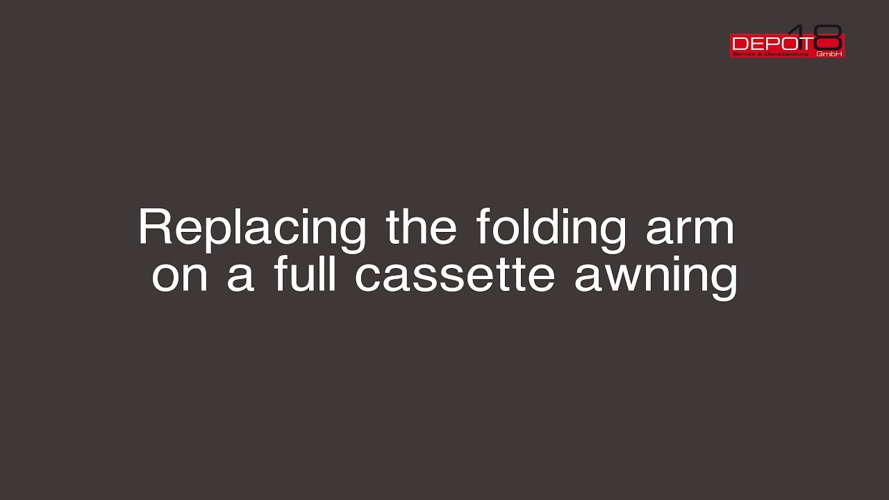 Replacing the folding arm on a full cassette awning