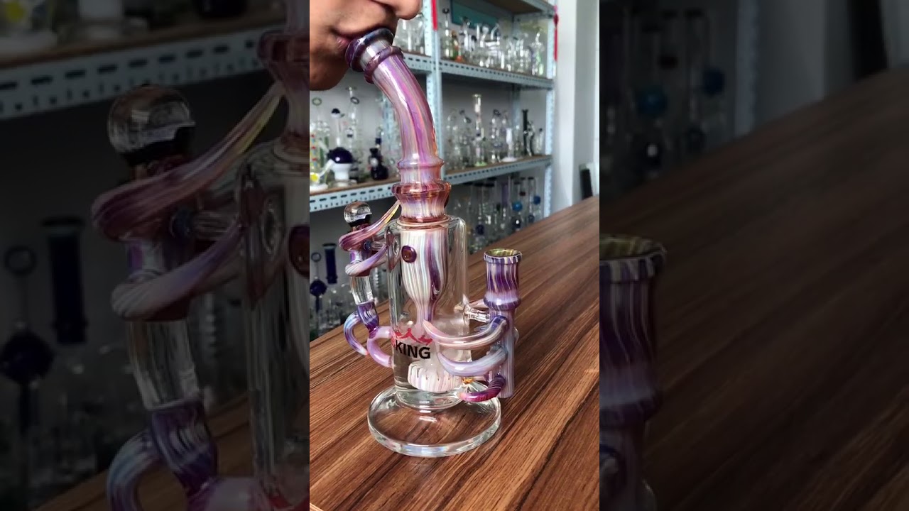 HBking K520 glass water bong smoking pipes colorful glass art
