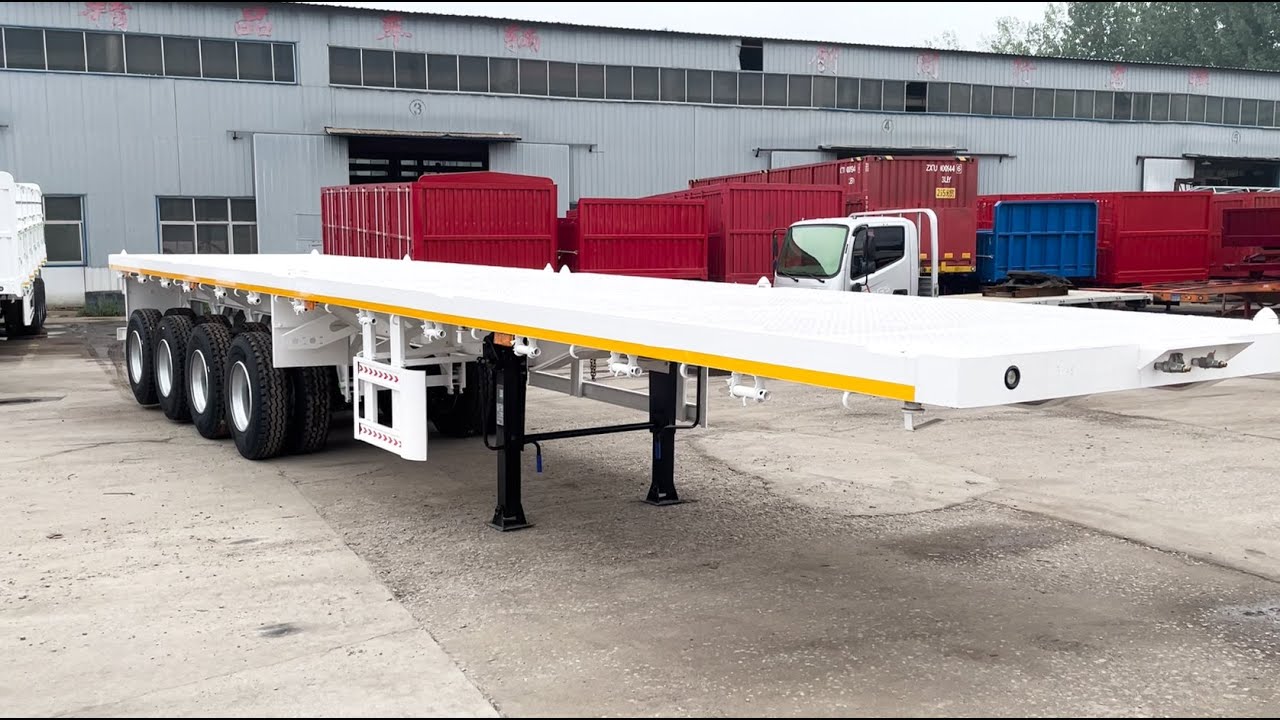Fully Customizable 4 Axle Flatbed Semi-Trailer | Aorun Brand - The Strongest Steel Frame