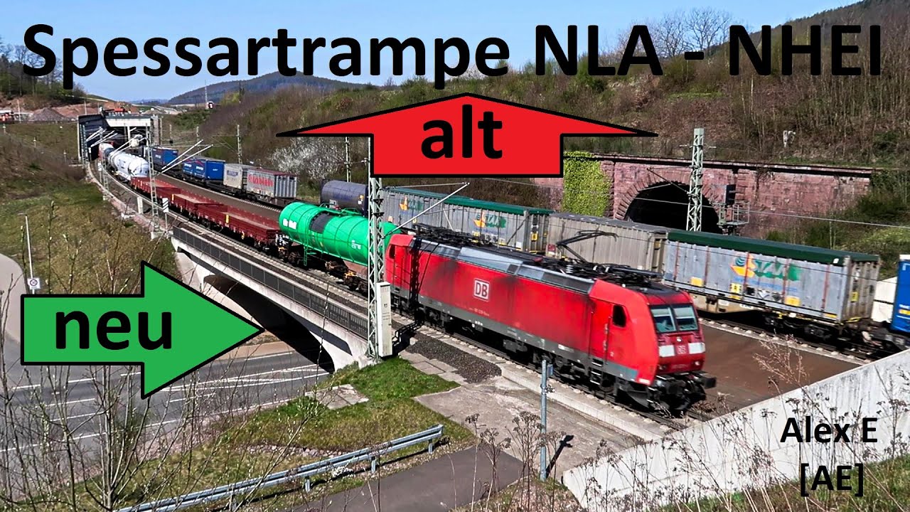 Spessartrampe Laufach - Heigenbrücken alt vs. neu - Alex E AE