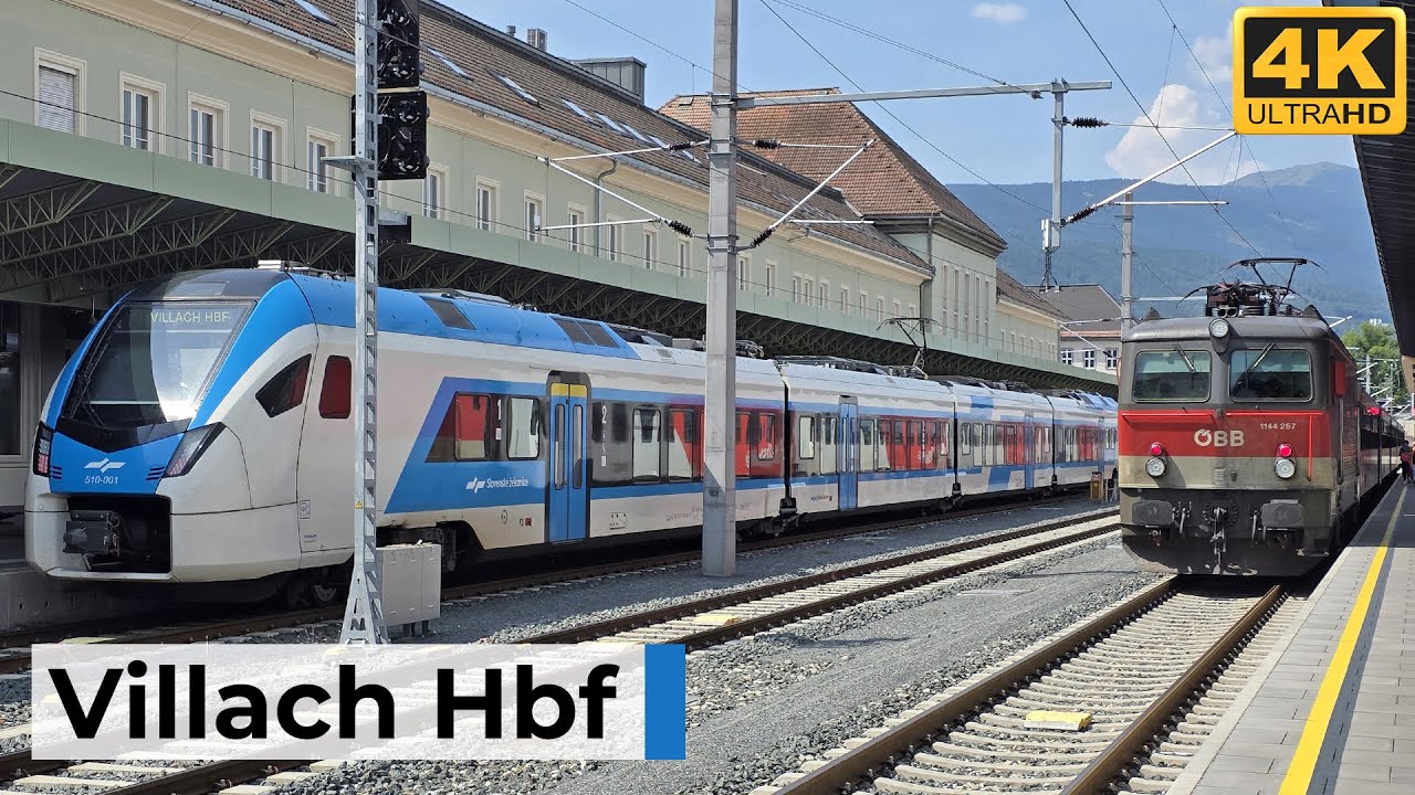 Villach Hbf 14.09.2025 - Bahnverkehr mit IC, S-Bahn, D-Zügen & Güterzügen