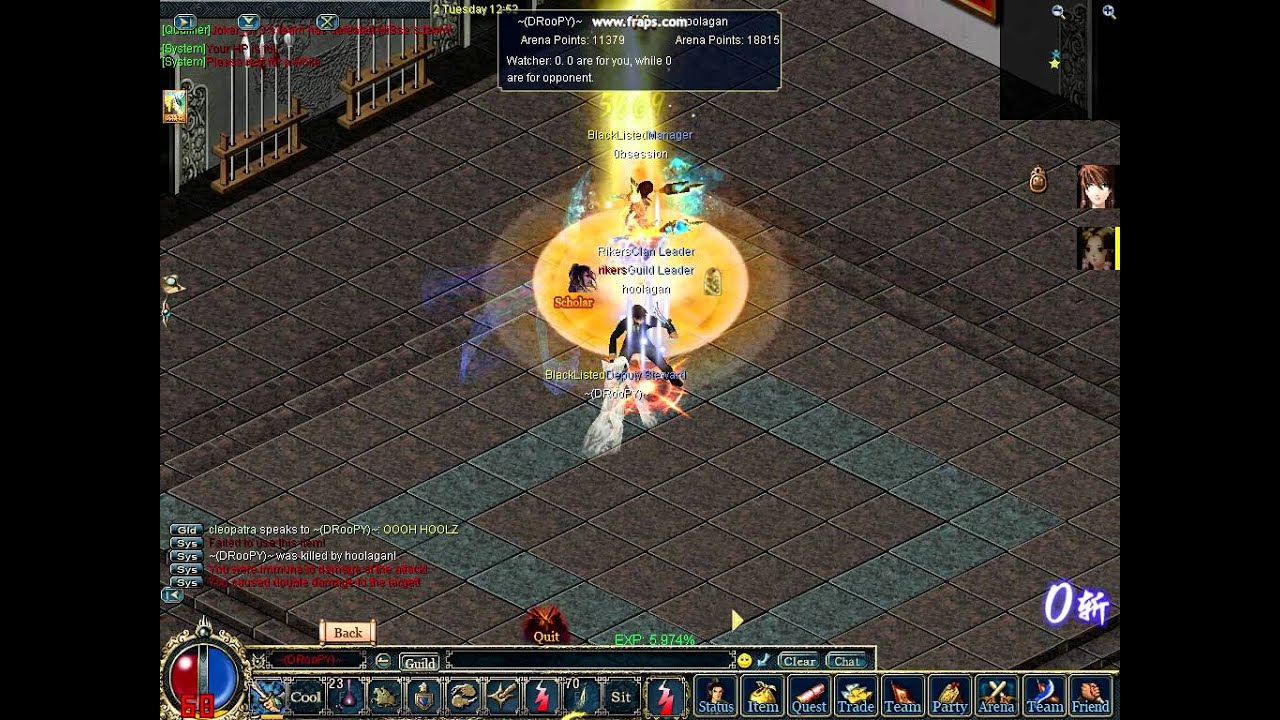 Conquer online arena  Me 337bp tro vs 377 fire tao