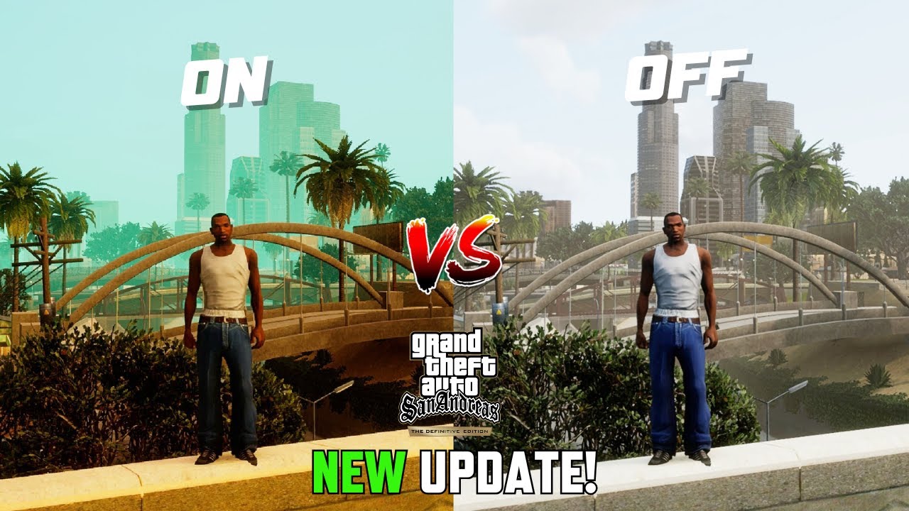 GTA San Andreas Definitive Edition NEW UPDATE - Classic Lighting Comparison