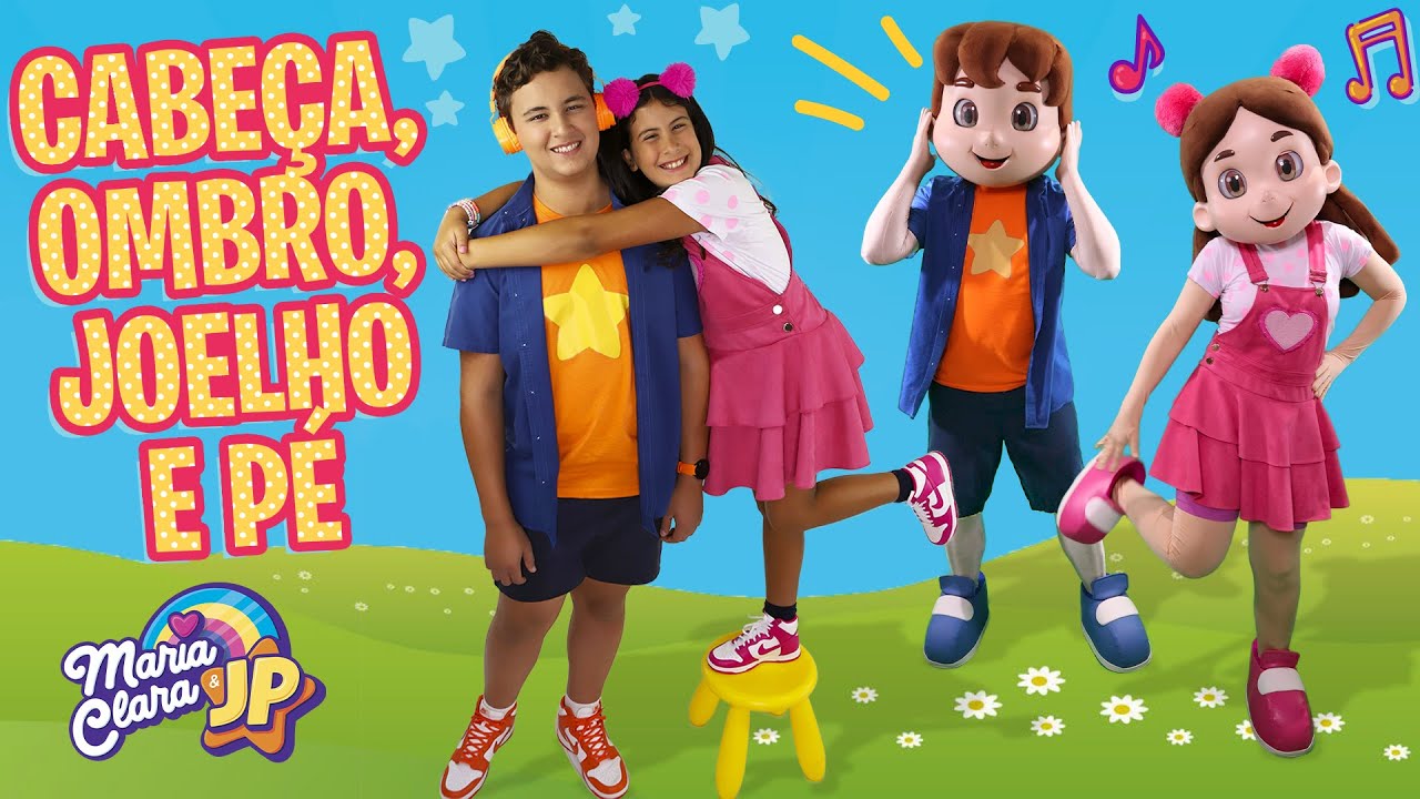 Cabe&ccedil;a, ombro, joelho e p&eacute; com Maria Clara e JP | Head Shoulders Knees & Toes