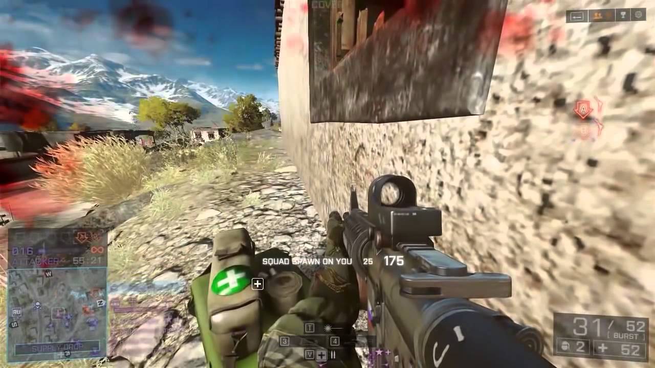 بتل فيلد 4: الأخطاء والإصلاحات الي تشتغل عليها دايس || Battlefield 4: M16A4 Gameplay