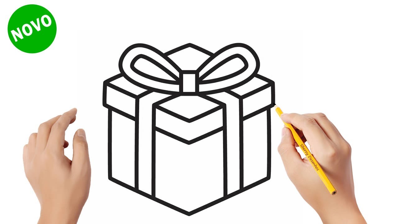 Como desenhar uma caixa de presente