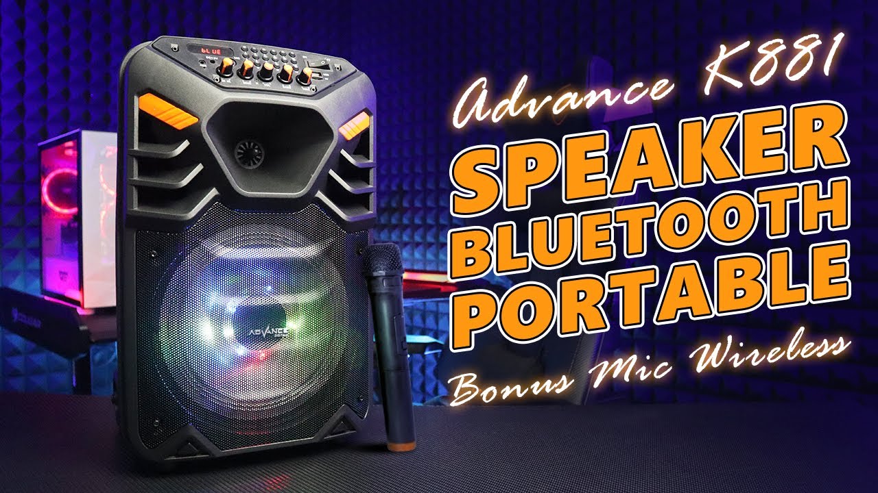 CARA PAKAI SPEAKER ADVANCE K881, SPEAKER BLUETOOTH PORTABLE