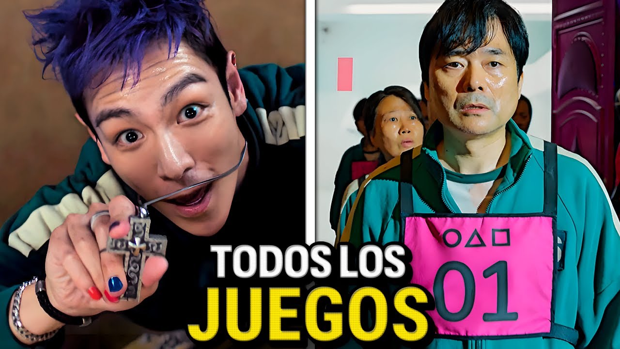 Todos Los JUEGOS en el Juego del Calamar del más FÁCIL al más DIFÍCIL