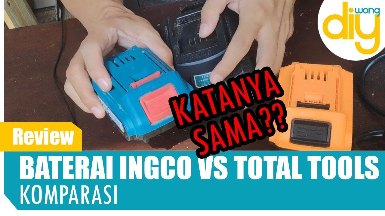 Perbandingan Baterai P20s INGCO dan TOTAL TOOLS untuk mesin cordless yang katanya 