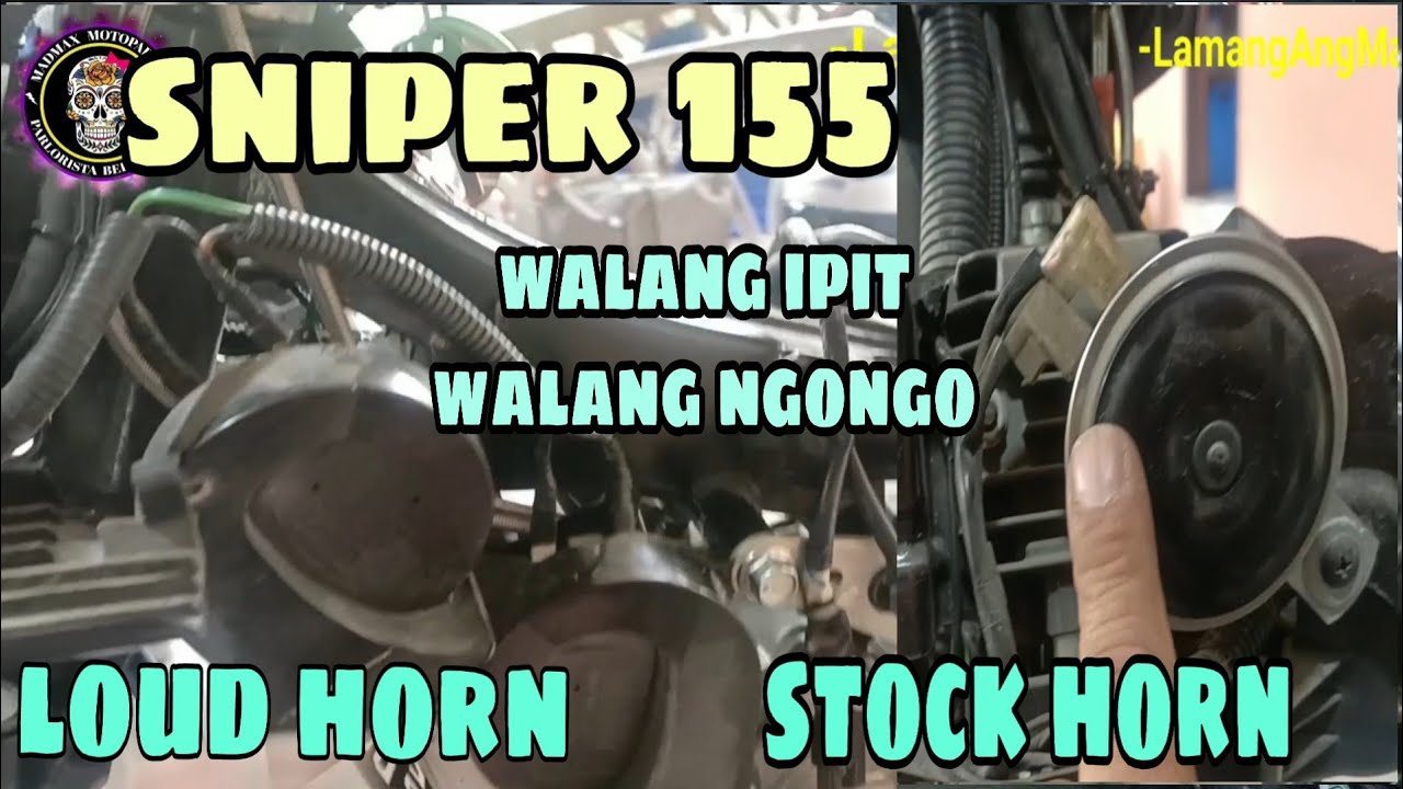 TAMANG PWESTO NG TATLONG BUSINA SA SNIPER 155 | SNIPER 155 DUAL HORN FUNCTION INSTALLATION TUTORIAL