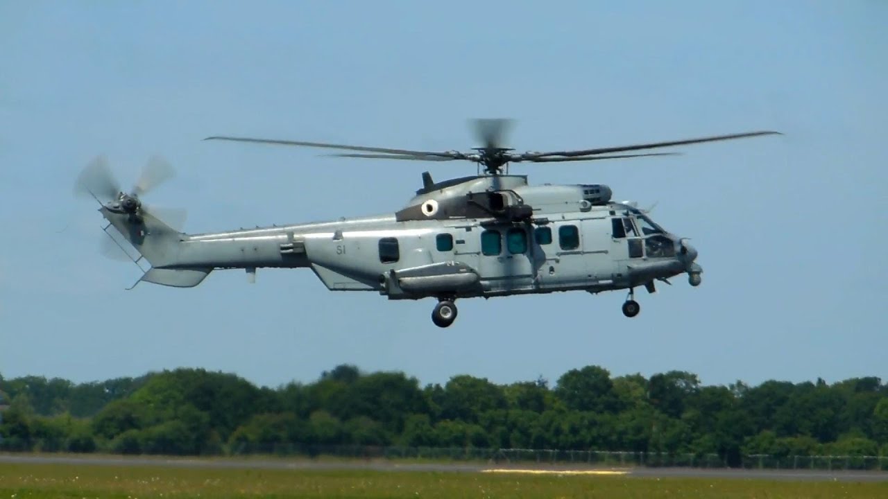 Eurocopter EC725 Super Cougar ► Landing and Departure ✈ Groningen Airport Eelde