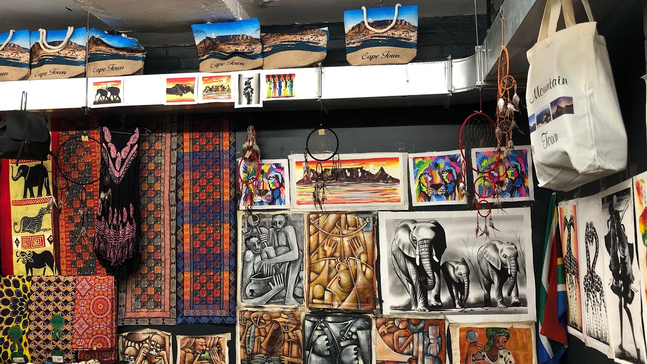 African market in Cape Town  at green market square.