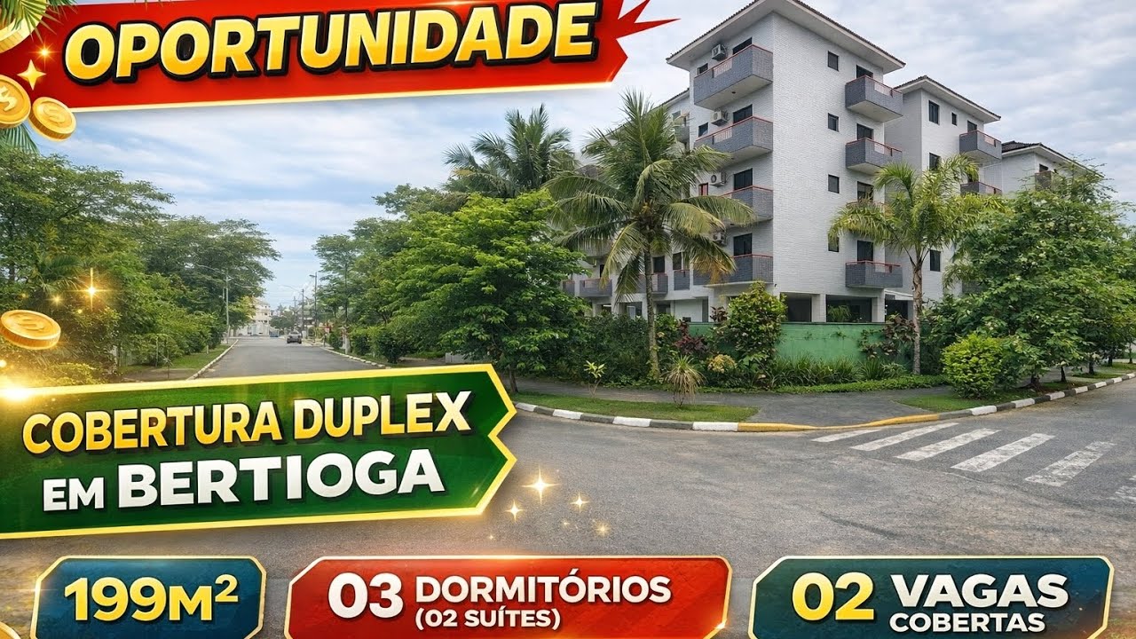 COBERTURA DUPLEX EM BERTIOGA - MAITINGA - PORTEIRA FECHADA