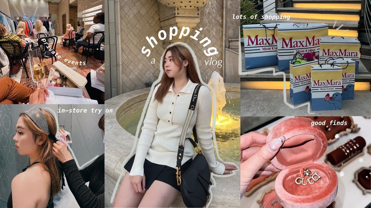 (một vlog toàn shopping) cùng mình mua sắm đồ hiệu và tham dự events | gucci, miumiu, maxmara,...