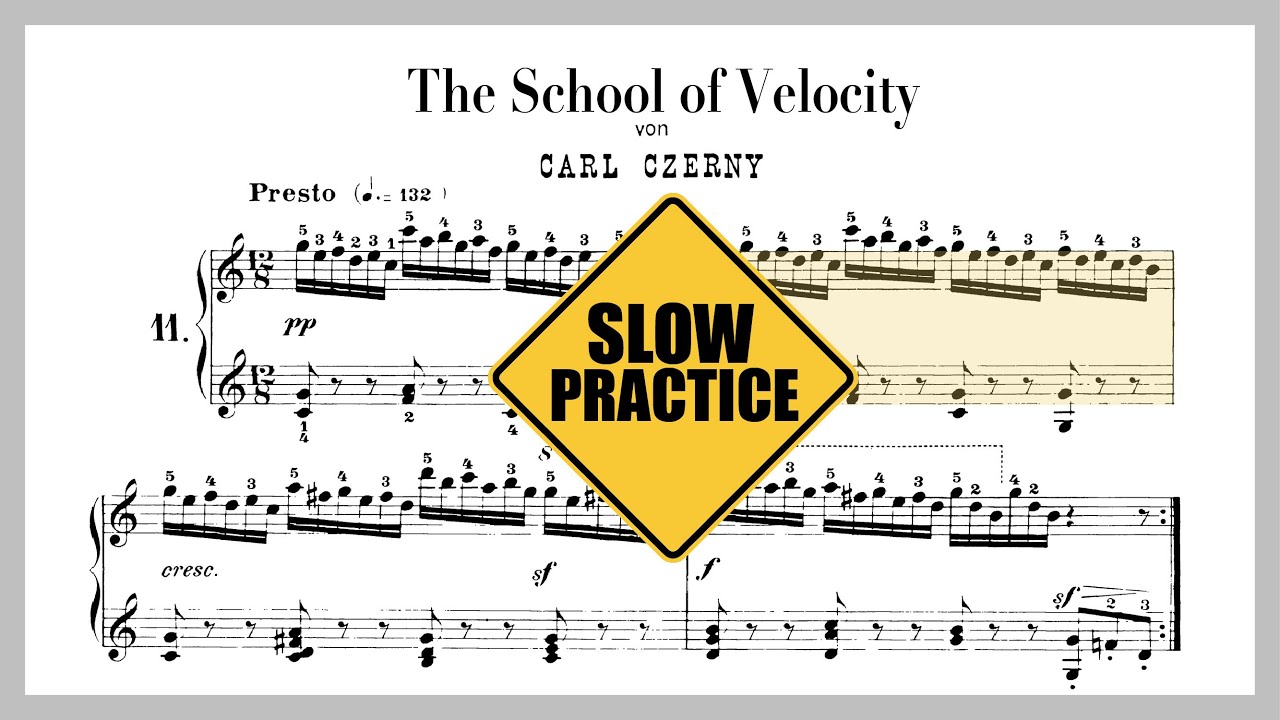 Super Practice: Czerny Op. 299, No. 11 from The School Of Velocity (Rapid independence)
