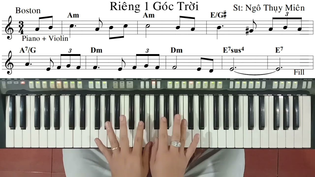 Bài: RIÊNG 1 GÓC TRỜI | St: Ngô Thuỵ Miên | Hướng dẫn đệm hát | Ku Tèo Piano.