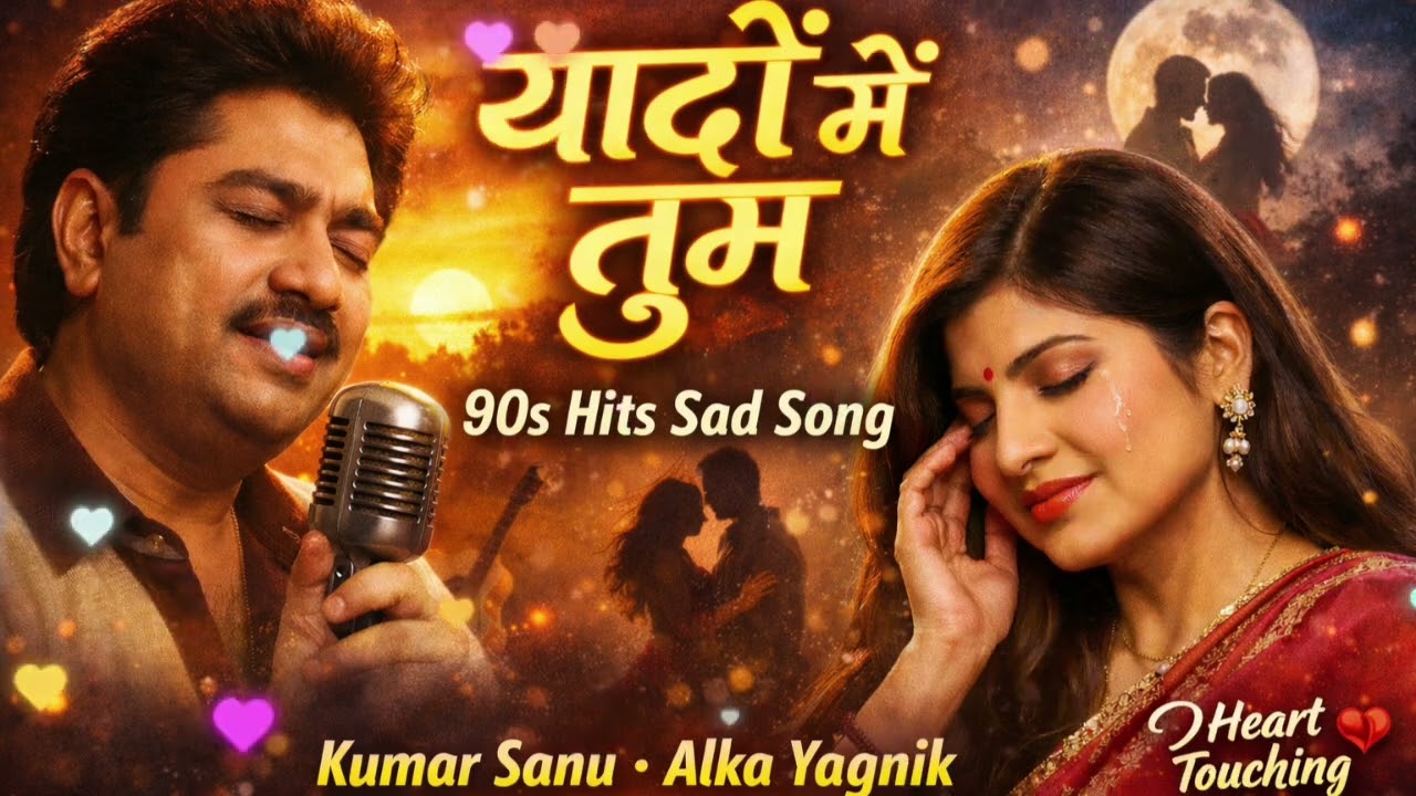 यादों में तुम 💔 90s Hits Sad Song | Kumar Sanu & Alka Yagnik Style | Heart Touching Duet