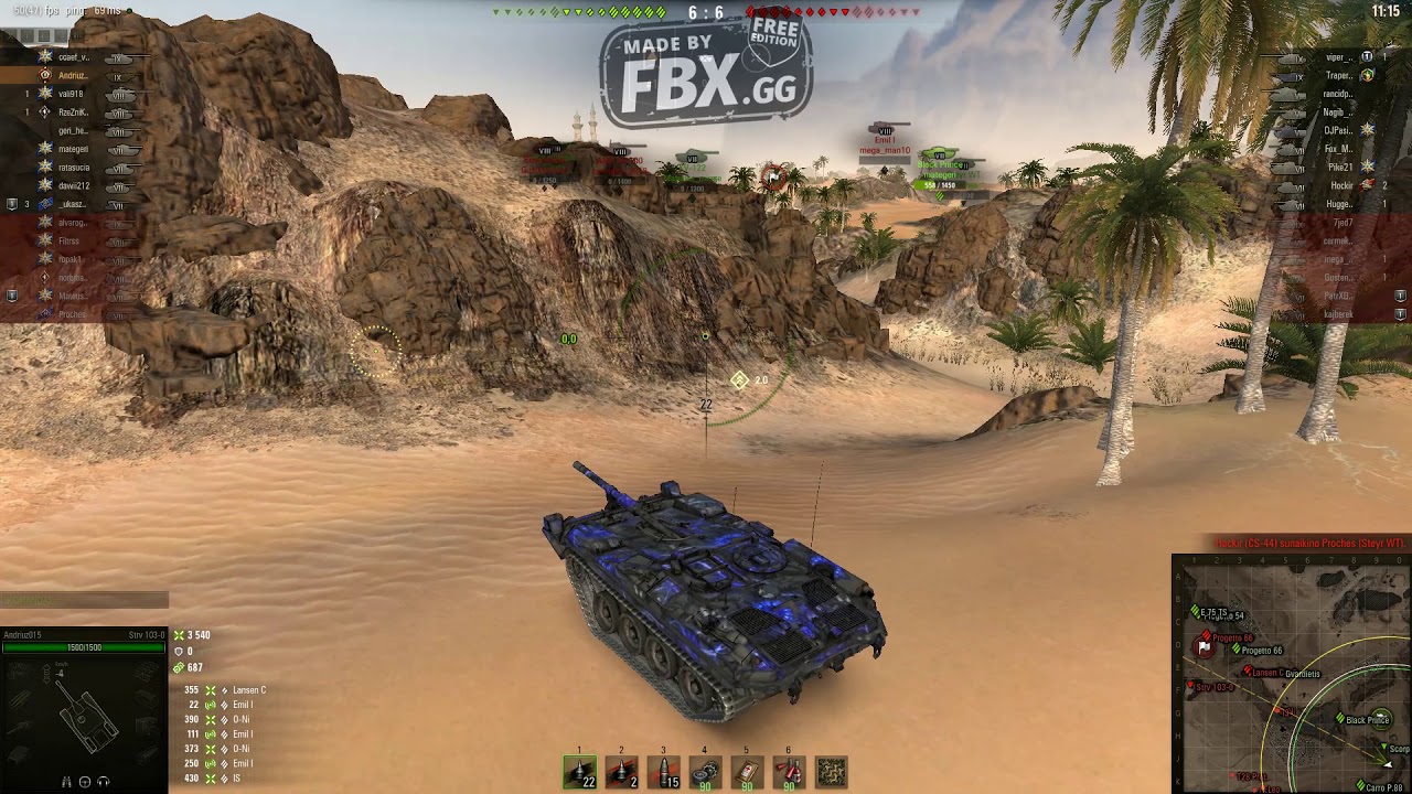 WOT Strv 5600dmg and idiots team