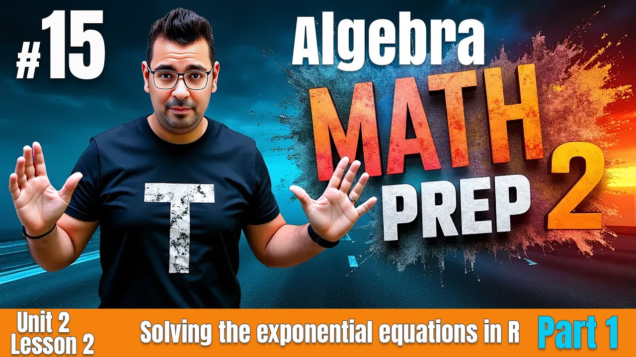 Math | Prep 2 | Algebra |Solving the exponential equations in R #حل_المعاصر
