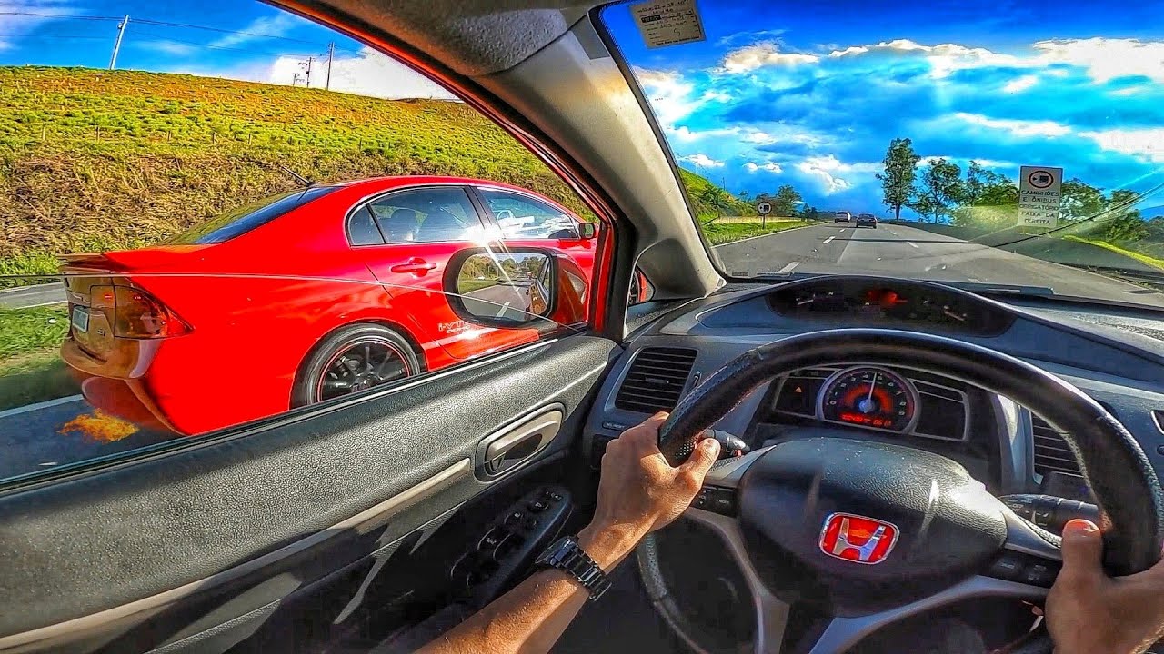 CIVIC SI TURBÃO ME DESAFIOU NA ESTRADA FOI SINISTRO