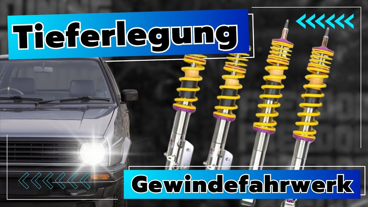 TIEFERLEGUNG? Noch tiefer GEHT nicht! KW Gewindefahrwerk Golf 2.3