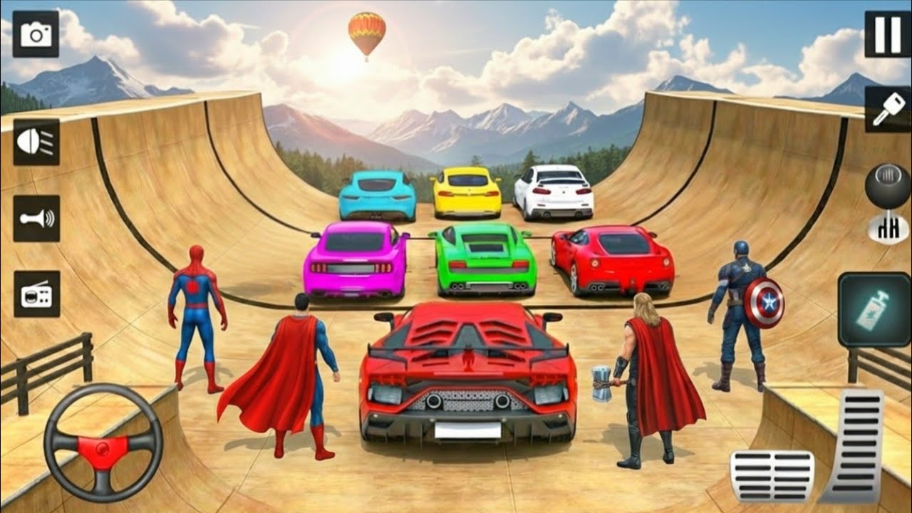 Superhero Car Stunt Mega Ramps - Super Heros Car Jump - Android Gameplay 