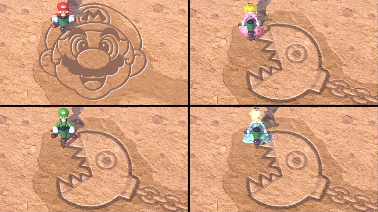 Mario Party Superstars Minigames - Peach Vs Mario Vs Luigi Vs Daisy (Master Difficulty)