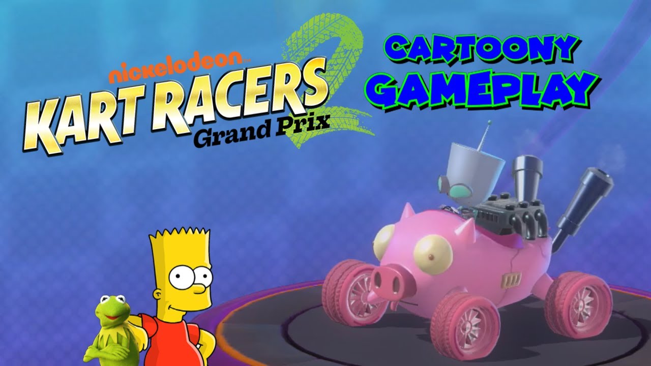 Мультяшный игровой процесс: Nickelodeon Kart Racers 2 Grand Prix ROUND 1