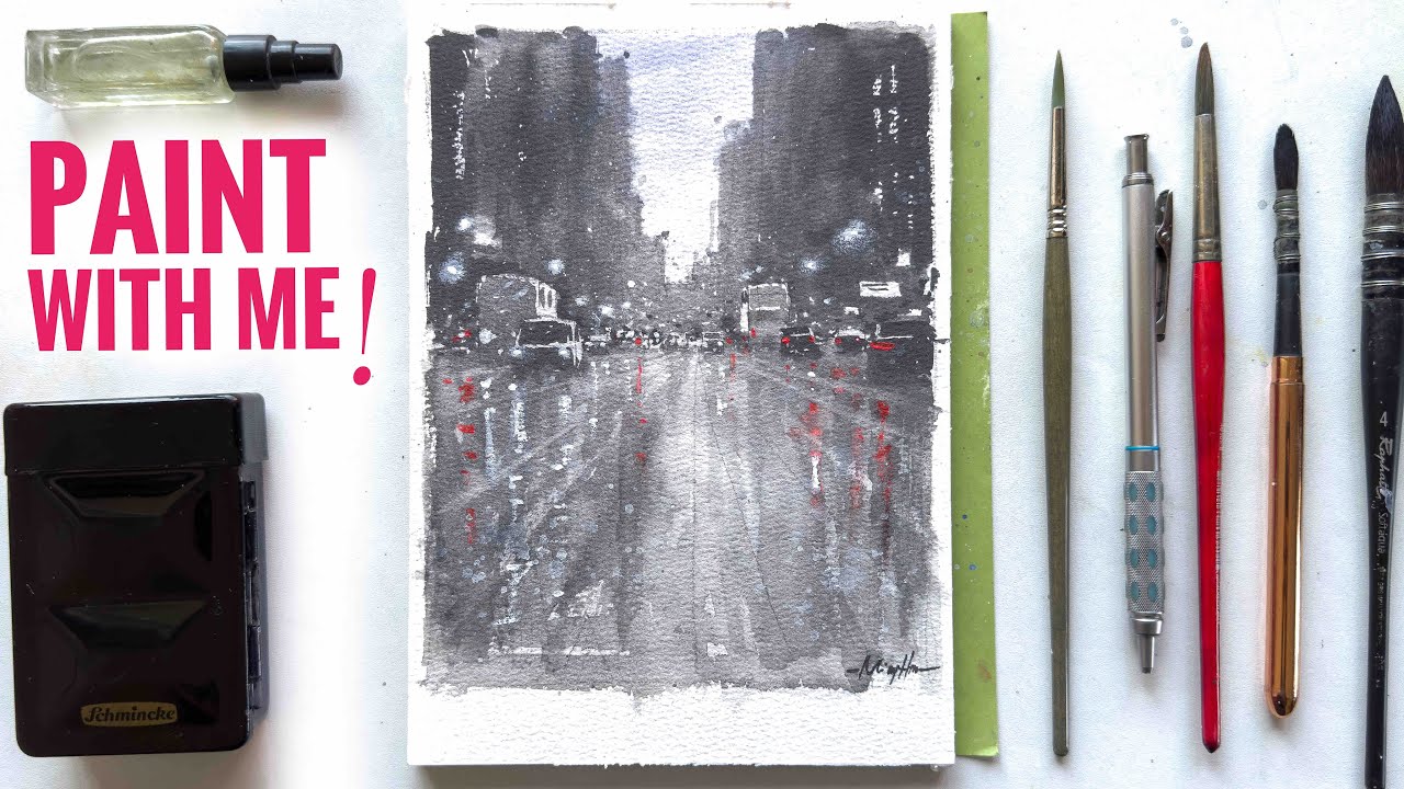 PAINT WITH ME ~ Loose Watercolor Painting Tutorial for Beginners Step by Step
