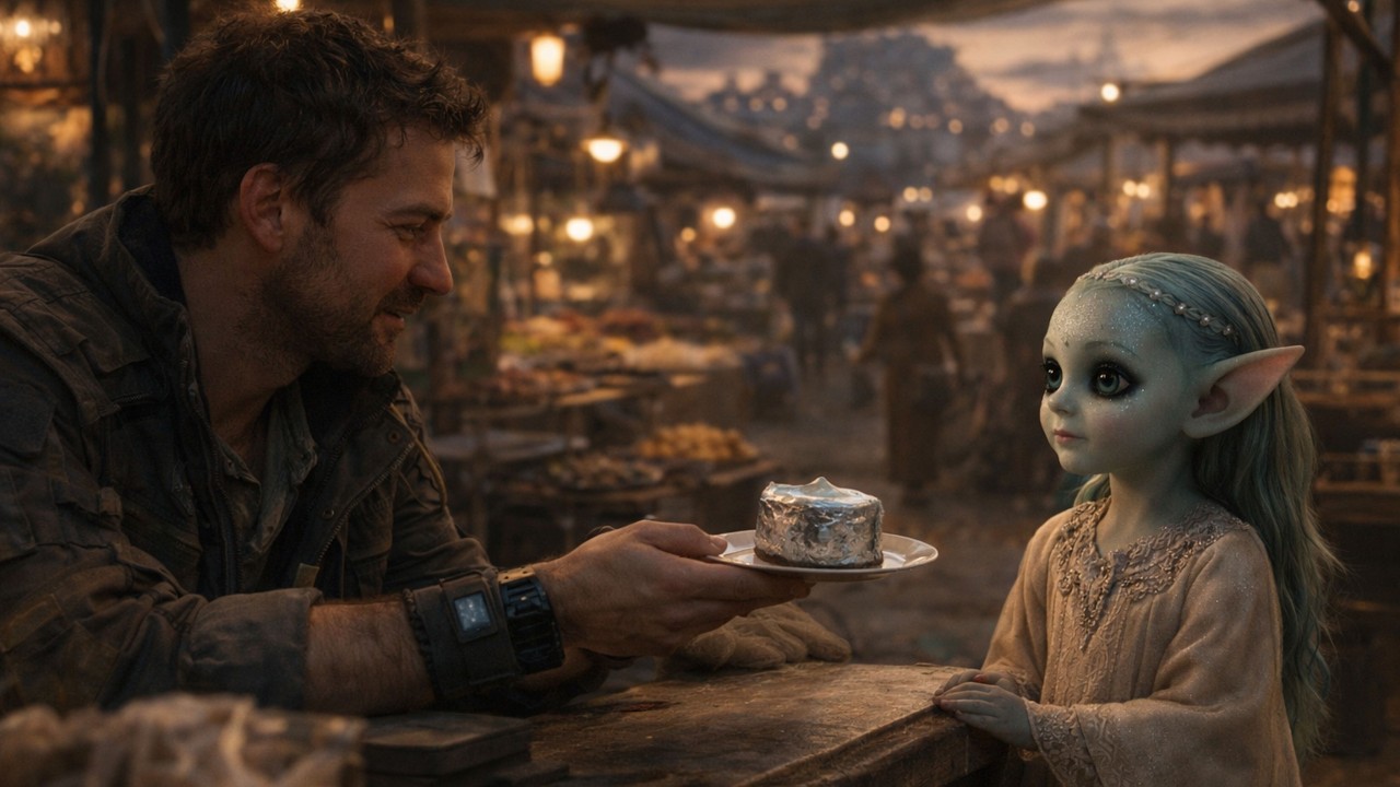 I Gave My Cake to a Little Alien Girl and She Said Do You Know My Mother Is the Queen