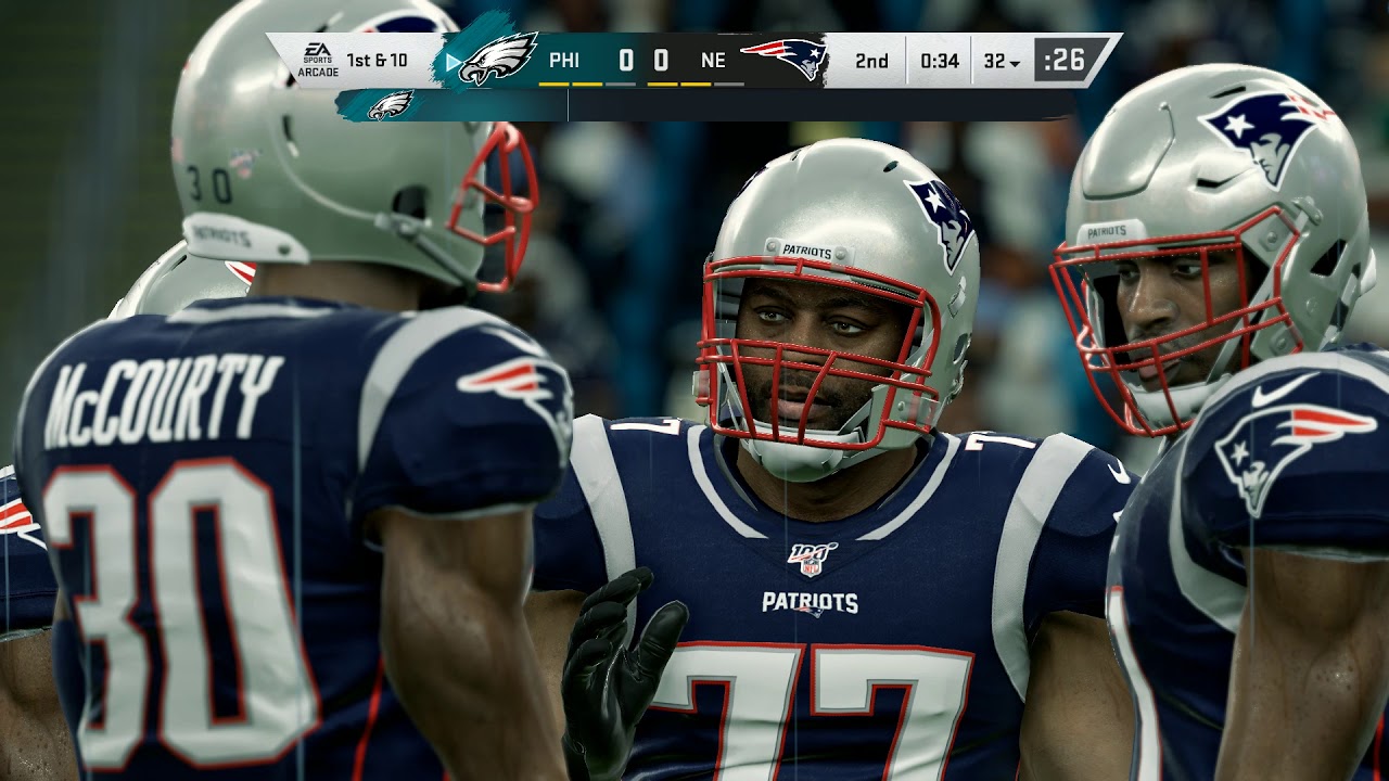 Madden 20 4K 60 FPS Amazing Realism LIVE Broadcast Camera Eagles vs Patriots