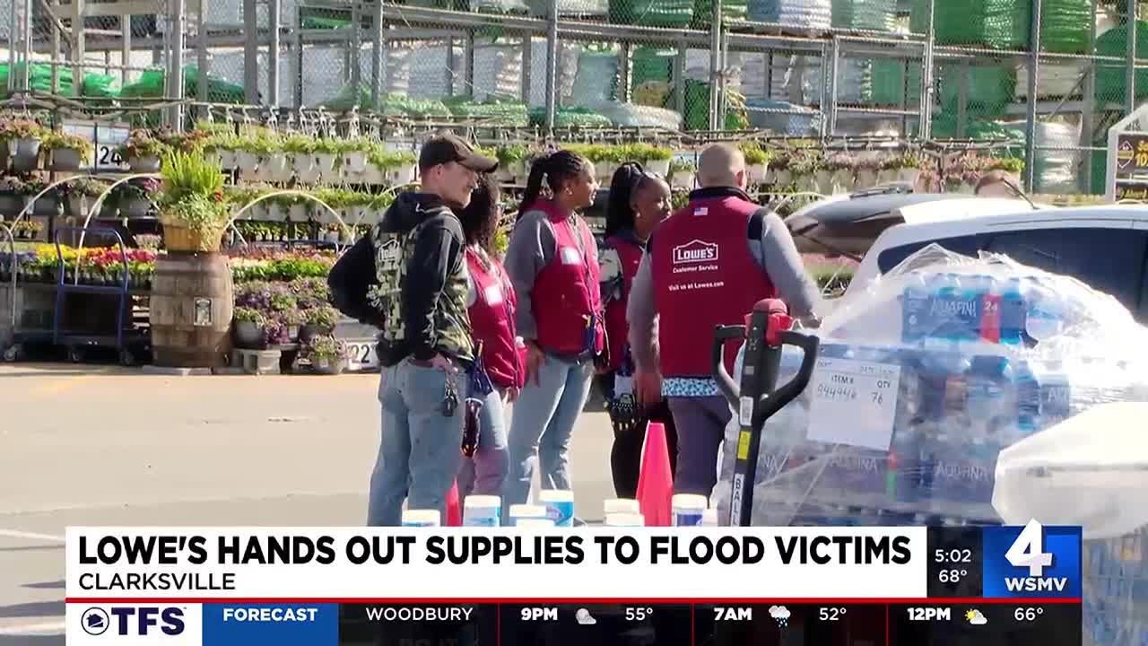 Clarksville Lowe’s gives out free cleanup buckets to flood victims in need