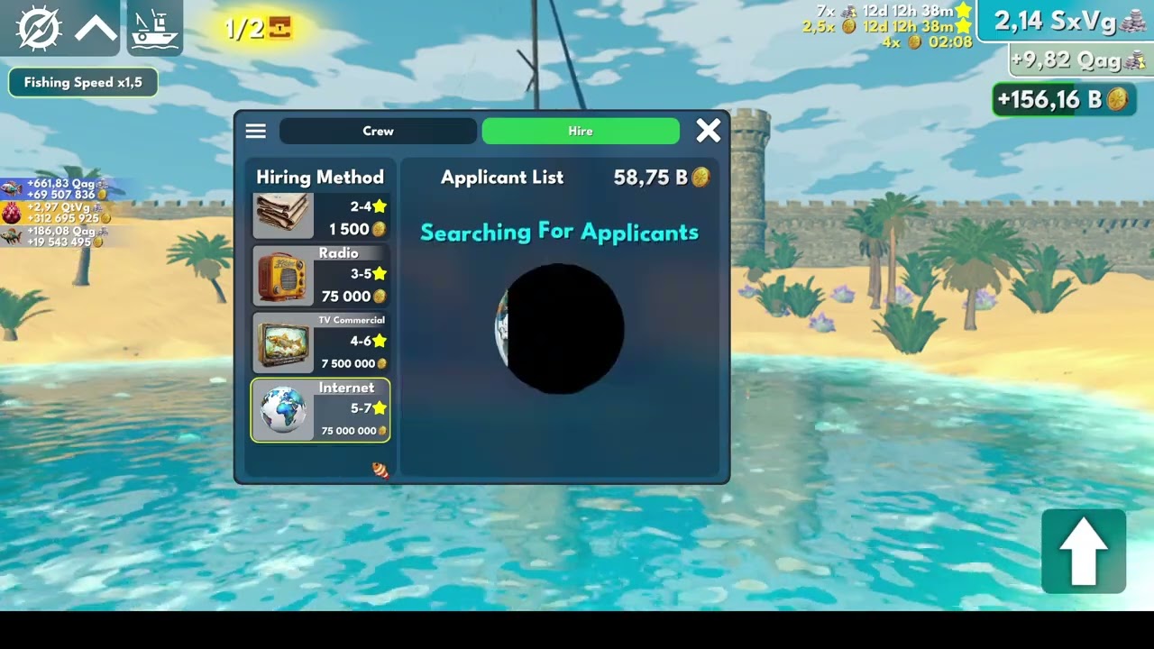 Idle Fishing: Unlocking Sailboat and Hunting 7*