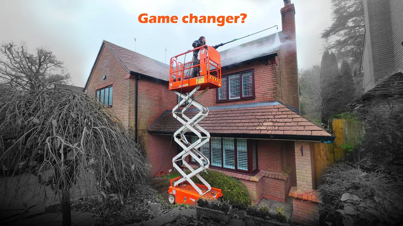 Roof cleaning is hard... So we tried this