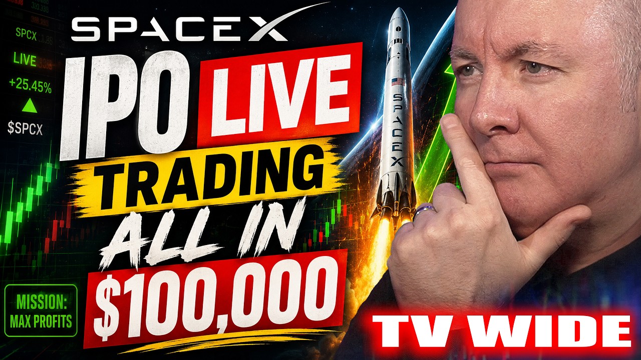 🚨 SpaceX IPO LIVE Trading: $100,000 ALL IN on SPCX! History Starts NOW! | Martyn Lucas Investor