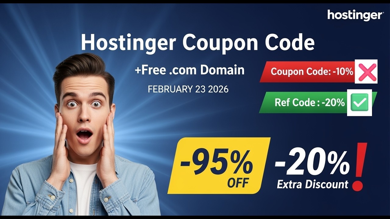 Hostinger Coupon Code [24 February 2026] 75% +20% Extra Discount + Free Domain Verified