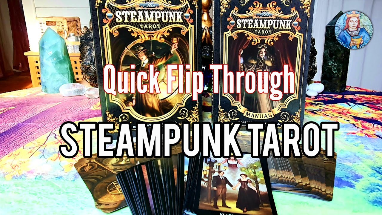 THE STEAMPUNK TAROT by Barbara Moore, artwork Aly Fell. A quick flip through! 💕