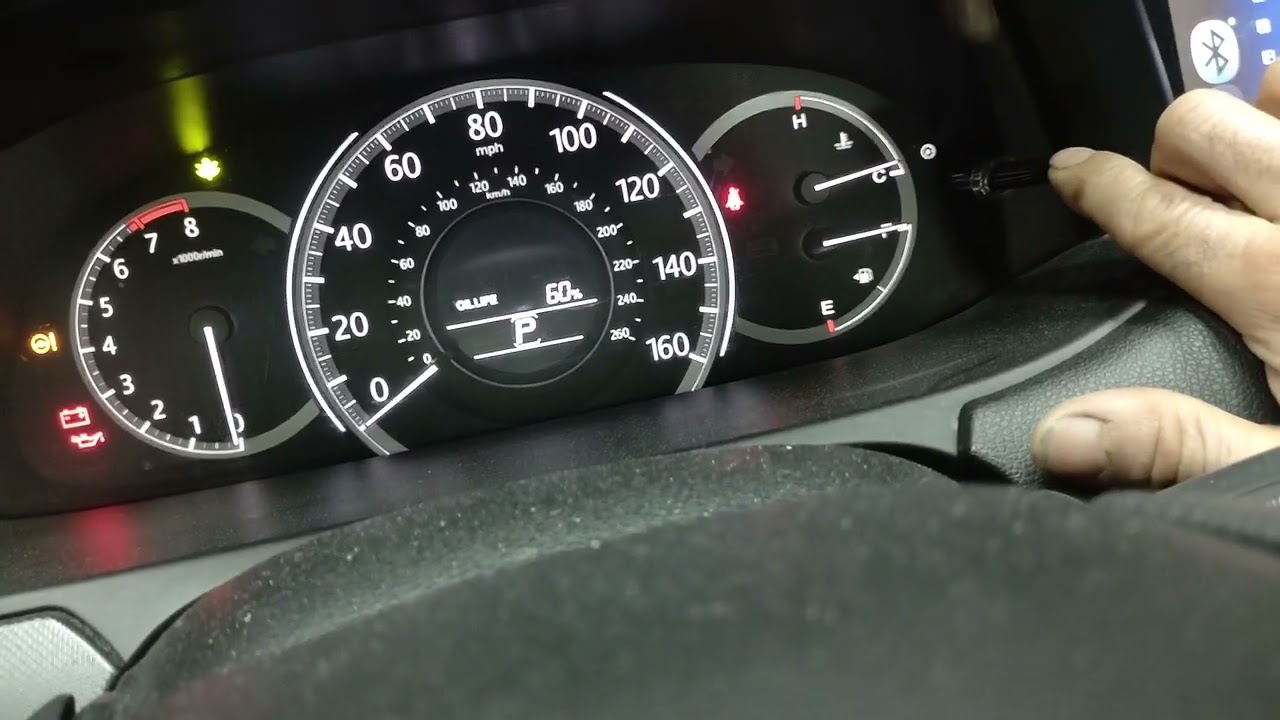 2014 HONDA ACCORD COMO REINICIAR LUZ DEL PORCENTAJE DE ACEITE (OIL LIFE RESET)