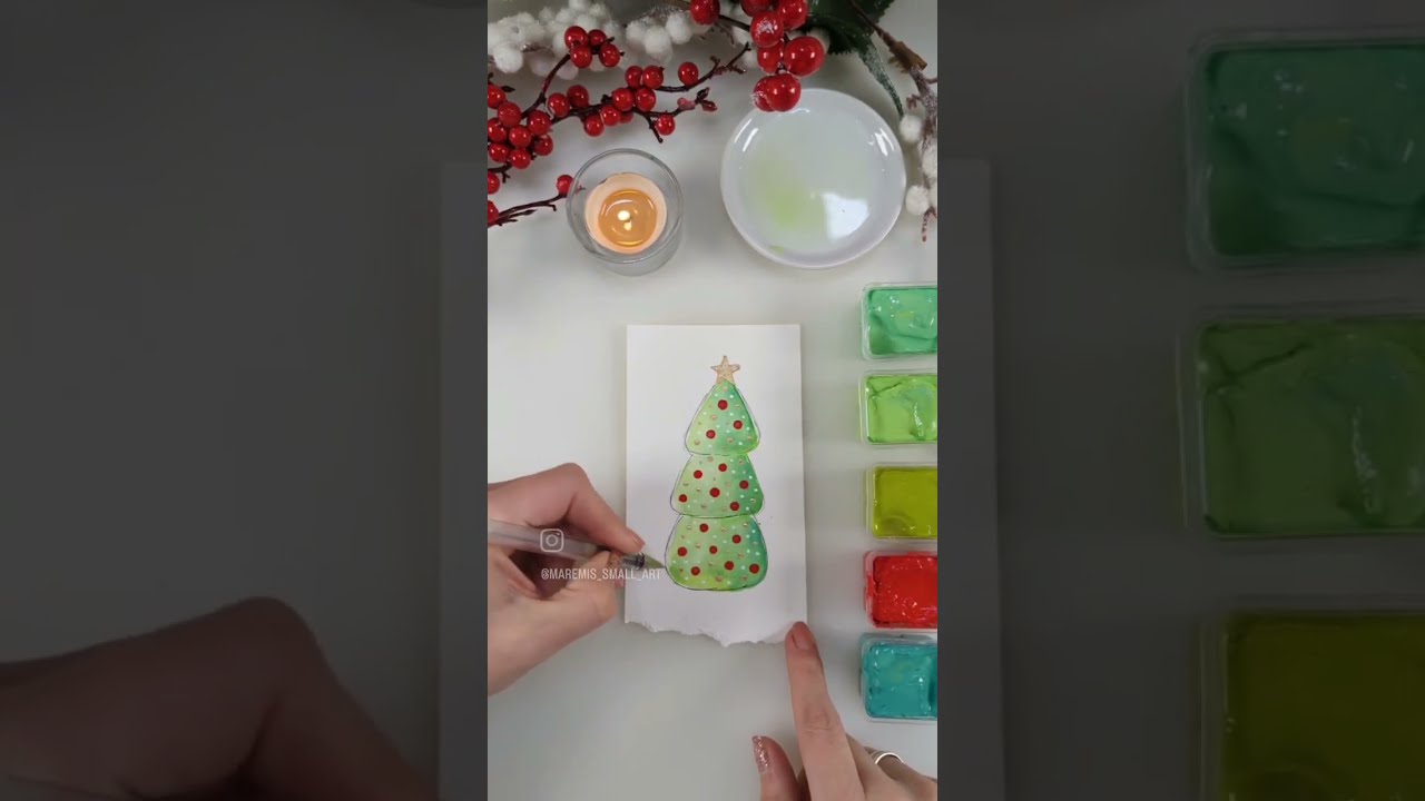 🎄 Christmas Tree Bookmark 📚📖Let's make Last Minute Mini Gift Idea 🎁 #shorts #maremismallart