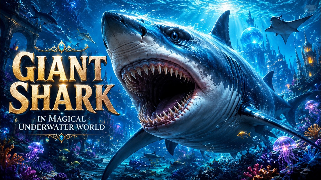 Giant Shark in Magical Underwater World | ฉลามยักษ์โผล่กลางโลกใต้ทะเล